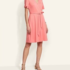 Ann Taylor flutter sleeve wrap dress petite00 NWT